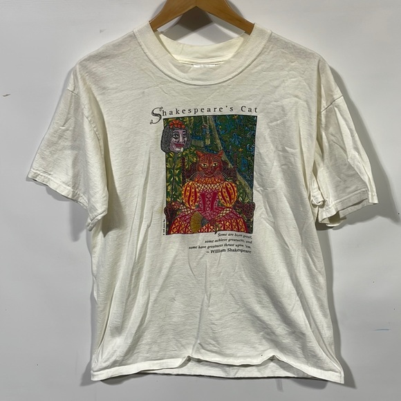 Vintage Other - Vintage 90s Shakespeares cat graphic t-shirt
